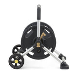 Gorilla 150 ft. Aluminum Zero-Rust Garden Hose Reel Cart – Heavy-Duty Mobile Hose Reel with Brass Fittings