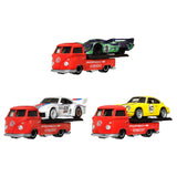 Hot Wheels Premium Collector Display Set with Three Cars and One Transporter