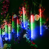 Meteor Shower LED String Lights, 20" 10-Tube, 540 LEDs, Connectable Indoor & Outdoor