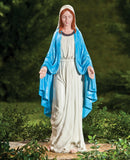 Traders 19.5" Virgin Mary Garden Statue, Weather-Resistant Resin Blessed Mother Sculpture