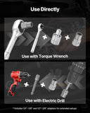 VEVOR 16-Piece Bolt Extractor Kit – Cr-Mo Impact Bolt & Nut Remover Set for Stripped, Rounded, Rusted & Damaged Fasteners