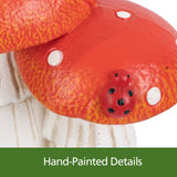 Mainstays Solar Three-Mushroom Outdoor Garden Statue with LED Light
