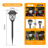 6-Pack Solar Pathway Lights – Waterproof LED Garden Stake Lights with Water Ripple Effect