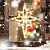 19.4" H Star of Bethlehem Christmas Window Silhouette Light with 50 Incandescent Mini Lights