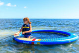 Wateraft 8 FT Floating Inflatable Dock with Mesh Center – Round Swim Platform