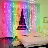 USB Window Curtain Fairy Lights, 9.8 ft x 9.8 ft 300 LED Curtain Lights with Remote Control