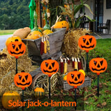 Solar Halloween Pumpkin Stake Lights –  6 PCS Pumpkin Pathway Lights