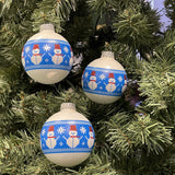 Set of 8 Seamless Glass Christmas Tree Ornaments, 2.63-Inch Solid-Color Xmas Baubles