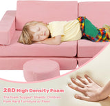 13-Piece INFANS Modular Kids’ Play Couch – Convertible Foam Fort-Building Sectional Sofa