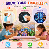 16" LED Drawing Board with 10 Color Modes, 9 Brightness Levels & Rechargeable Battery