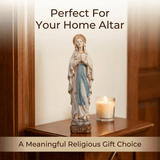 15" Virgin Mary Praying Statue, Catholic Resin Blessed Mother Figurine