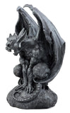 12.5" Guardian Gargoyle Statue, Gothic Winged Resin Garden Sculpture