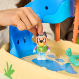 Bluey Whale Water Park Playset – 3" Color-Change Figure, Whale Slide, Swing & Pool