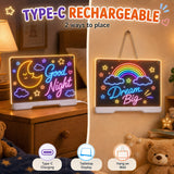 16" LED Drawing Board with 10 Color Modes, 9 Brightness Levels & Rechargeable Battery