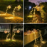 Solar Watering Can with Lights – Waterproof Solar Waterfall Garden Lantern with LED String Lights