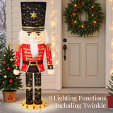 Best Choice Products 5FT Lighted Christmas Nutcracker Pop-Up Decoration with 150 LED Lights