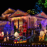 82 ft 200 LED Christmas String Lights with Music & Motion Sensor, Multicolor Plug-In Holiday Lights