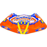 WOW Sports Power Steer 2-Person Steerable Deck Tube Towable – U-Shaped Boat Tube