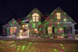 Star Shower Laser Motion Christmas Lights, Red and Green Outdoor Holiday Light Projector