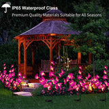 2 Pack Solar Orchid Flower Lights – Purple & Pink Waterproof LED Solar Garden Lights