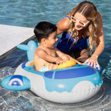 Funsicle 37" Blue Jet Inflatable Pool Float for Toddlers & Babies Ages 1-2