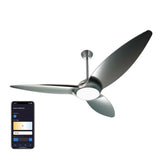 Atomi Smart Slique 60" Wi-Fi Outdoor Ceiling Fan with RGB Color-Changing LED Light