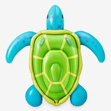 Funsicle Turtle Time Ride-On Inflatable Pool Float, 5.4 ft Giant Sea Turtle Ride-On