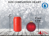 Set of 8 Seamless Glass Christmas Tree Ornaments, 2.63-Inch Solid-Color Xmas Baubles
