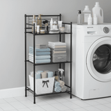 3-Tier Narrow Bathroom Shelf – 17.3" × 10.6" × 35.6" Metal Floor Storage Stand