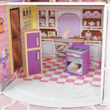 KidKraft So Dreamy Wooden Dollhouse – 2-Story 360° Playhouse with 30 Accessories