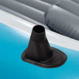 Intex Excursion Inflatable 4 People Boat Set with Oars, Pump, Fishing Rod Holders & Motor Mount Fittings