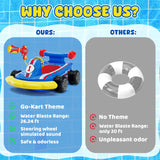Kids Racing Car Pool Float with Water Blaster, Inflatable Ride-On Pool Toy