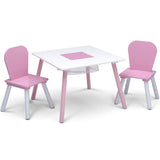 4-Piece Delta Children Toddler Playroom Set – Activity Table, 2 Chairs & 6-Bin Toy Organizer