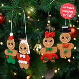 Brickcraft Bricktanicals Gingerbread Family Christmas Ornaments Building Kit, 85-Piece Set
