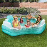 Funsicle Summer Escape 8.7ft Inflatable Family Pool with 4 Cushioned Seats
