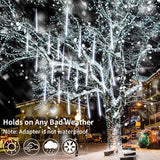 20-Inch Meteor Shower Icicle Christmas Lights, 10 Tubes, 540 LEDs, Connectable Outdoor Holiday Décor