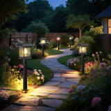 ExcMark 10 Pack Solar Pathway Lights – Warm White LED Landscape Lights