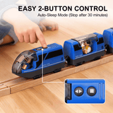 6-Piece Battery-Powered Magnetic Locomotive Train Set – Forward, Reverse & Sound, Compatible with Wooden Tracks