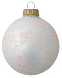 Set of 8 Seamless Glass Christmas Tree Ornaments, 2.63-Inch Solid-Color Xmas Baubles