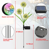 2 Pack Solar Dandelion Garden Lights – 36 LED Colorful Decorative Solar Lights