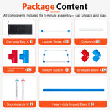 Portable Ladder Ball Game Set with 2 Targets, 6 Bolas, Score Trackers and Carry Bag