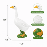 Mainstays 19.6" Porch Goose Garden Statue, Hand-Painted Resin Goose Décor