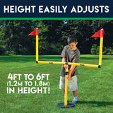 Franklin Sports Go Pro Youth Football Goal Post Set with Mini Football, Kicking Tee and Pump