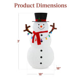 Best Choice Products 3 ft Lighted Pop-Up Snowman, Outdoor Christmas Decoration with 100 LED Lights