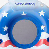 Funsicle Americana Sports Lounge 4 ft Inflatable Pool Float, Stars & Stripes Mesh Lounge with Backrest