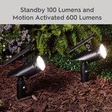 Better Homes & Gardens 600 lm Solar Dual-Head LED Spotlight – Motion Sensor, RGB Lighting & Adjustable Heads