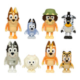 8-Pack 2.5"–3" Bluey Family Dress Up Fun Articulated Figures – Bluey, Bingo & Family