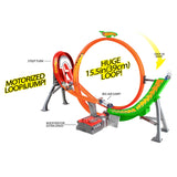 Hot Wheels Action Power Shift Motorized Raceway – Booster, Loop & Jump Track Set