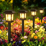 Maspost 12 Pack Solar Pathway Lights – Warm White LED Outdoor Landscape Lights