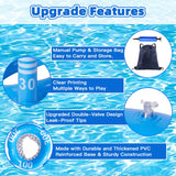 Pool Toys Games Set, 3-in-1 Inflatable Pool Basketball Hoop, Ring Toss & Cactus Water Game Set